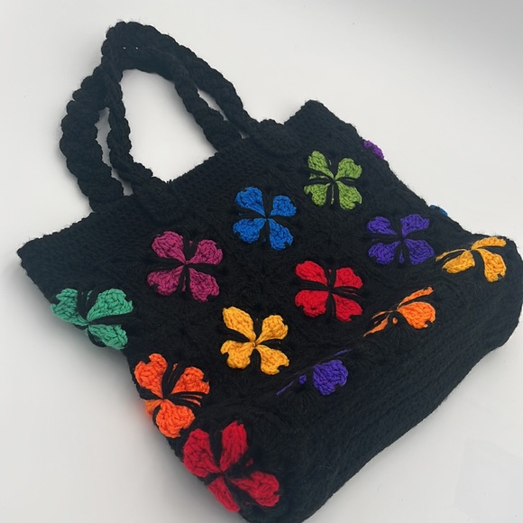 Handmade Boho Crochet Shoulder Bag - Picture 9 of 12